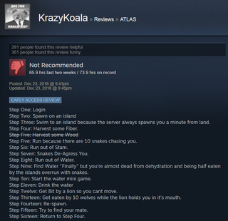 Illustration for article titled Atlas, As Told By Steam Reviews